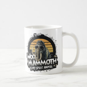 Caneca De Café Mamute Woo é Meu Animal Espiritual Arte