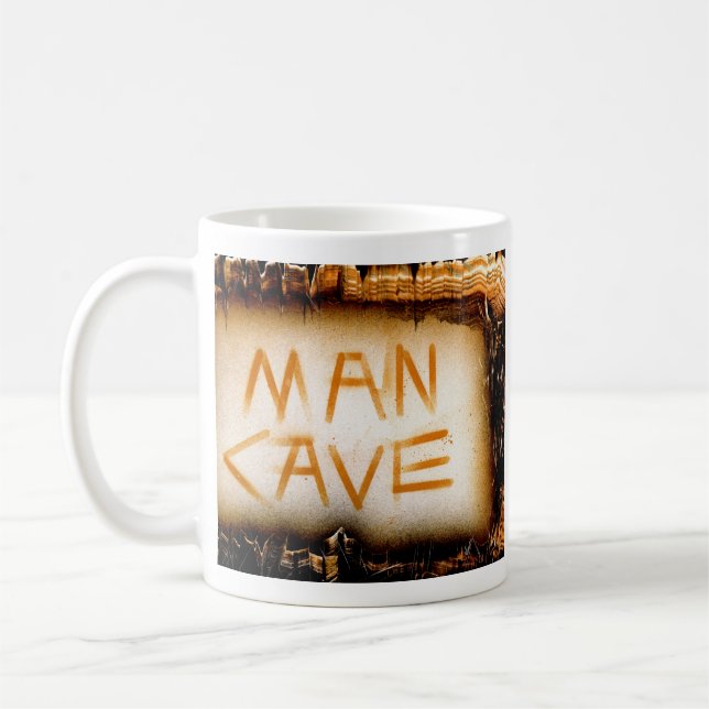 Caneca De Café Man Cave Tan Slate (Esquerda)