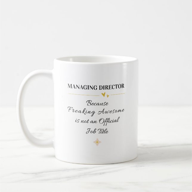 Caneca De Café Managing Director Office Quote (Esquerda)