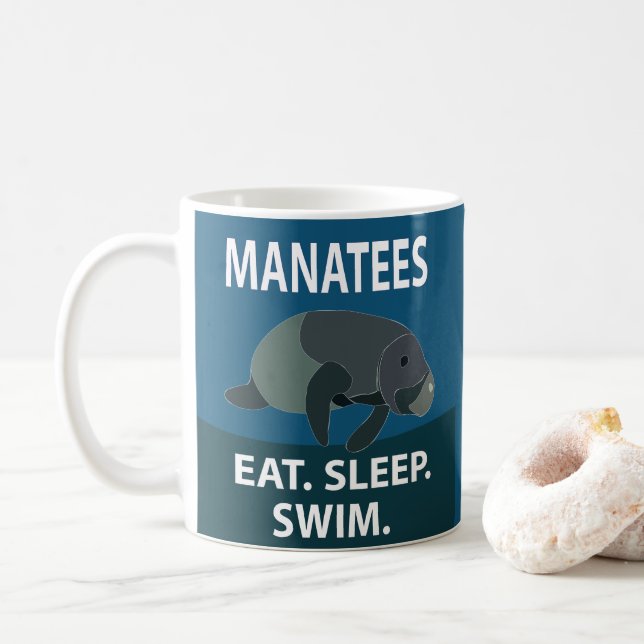 Caneca De Café Manatee Marine Wildlife Animal Manatee (Com Donut)