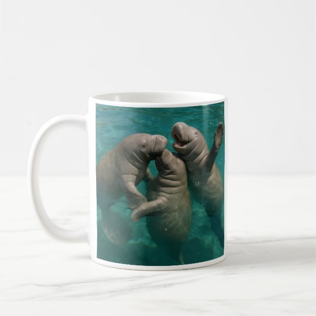 Caneca De Café Manatis Amorosos (Esquerda)