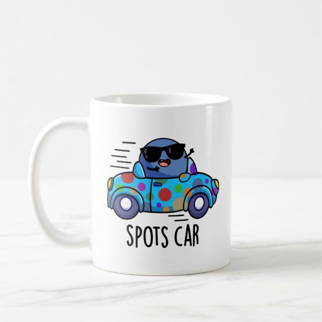 Caneca De Café Manchas Carro Engraçado (Esquerda)