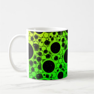 Caneca De Café Manchas de Bolha Espacial - Arco-íris OYGBP