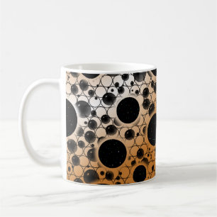 Caneca De Café Manchas de Bolha Espacial - Branco/Bronze