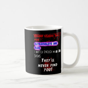 Caneca De Café Manchas De Sangue São Vermelhas Ultravioleta Azul