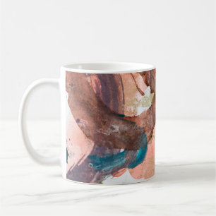 Caneca De Café Manchas de tinta em papel branco abstrato, acrílic