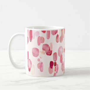 Caneca De Café Manchas Vermelhos Cor-de-Rosa Bonitos Sem Costura