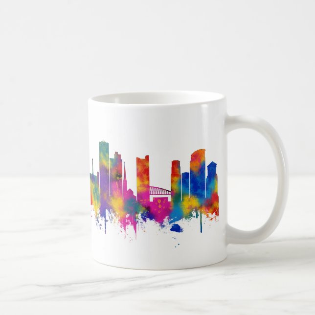 Caneca De Café Manchester Skyline (Direita)