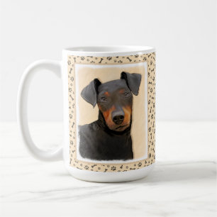 Caneca De Café Manchester Terrier Pintura Original