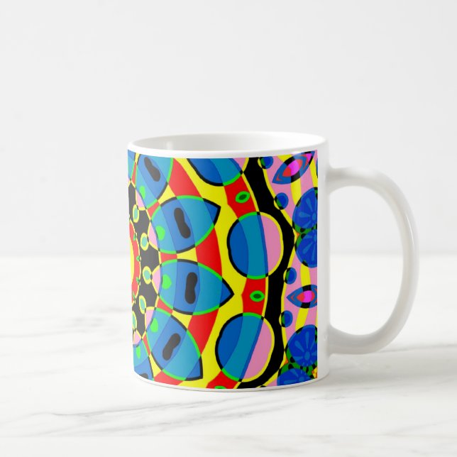 Caneca De Café Mandala colorida (Direita)