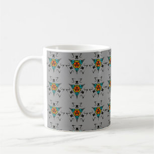 Caneca De Café Mandala de Ardósia Moderna"