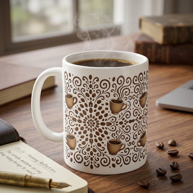 Caneca De Café Mandala de Café (Criador carregado)