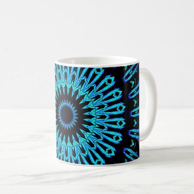 Caneca De Café Mandala do Espelho de Cristal 2 (Frente Esquerda)