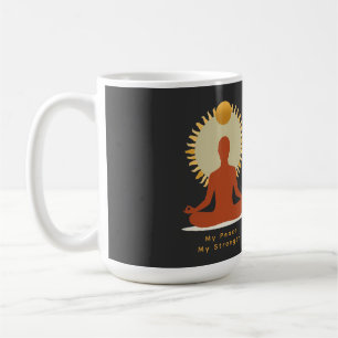 Caneca De Café Mandala do Sol Boho Minimalista Dia dos Pais