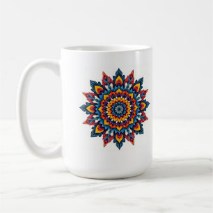 Caneca De Café Mandala em branco