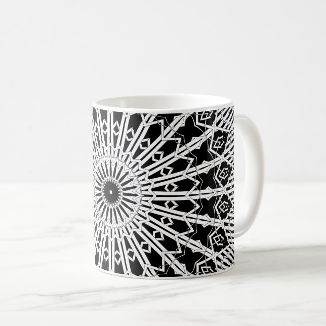 Caneca De Café Mandala Espelho (Frente Esquerda)