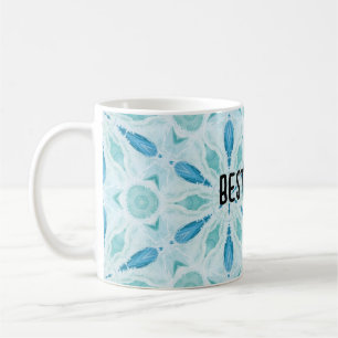 Caneca De Café Mandala, floco de neve, arte desenhada à mão