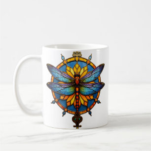 Caneca De Café Mandala Libélula Luminosa Geometria Sagrada Espiri