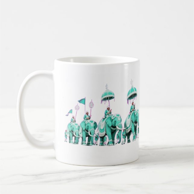 Caneca De Café Mandala Majestoso do Elefante (Esquerda)