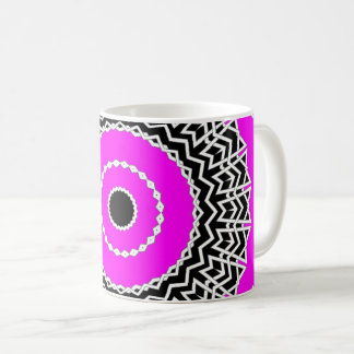 Caneca De Café Mandala Prisma ( Rosa )