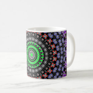 Caneca De Café Mandala Tribal Celta (Arco-íris)