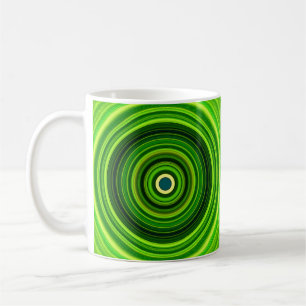 Caneca De Café Mandala Verde Geométrico- 25436