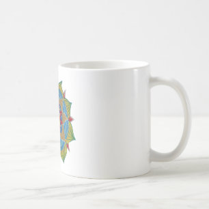 Caneca De Café Mandala White Mug Clássica