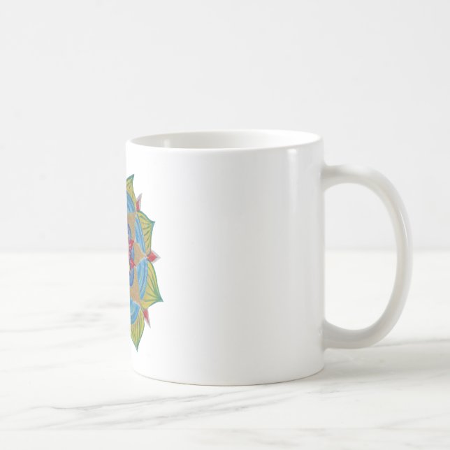 Caneca De Café Mandala White Mug Clássica (Direita)