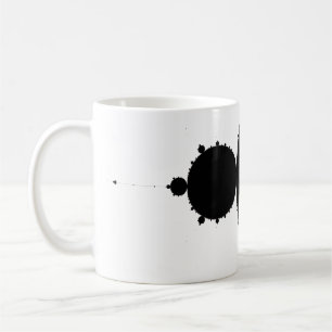 Caneca De Café mandelbrot. monocromático