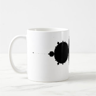 Caneca De Café mandelbrot. monocromático