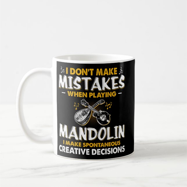 Caneca De Café Mandolin Lover Spontaneous Creative Decisions When (Esquerda)