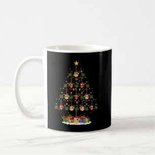 Caneca De Café Mandolin Lover Xmas Tree Luzes Papais noeis Engraç