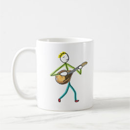 Caneca De Café Mandolin Playing Stickman