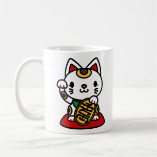 Caneca De Café Maneki Neko (Gato Sortudo)