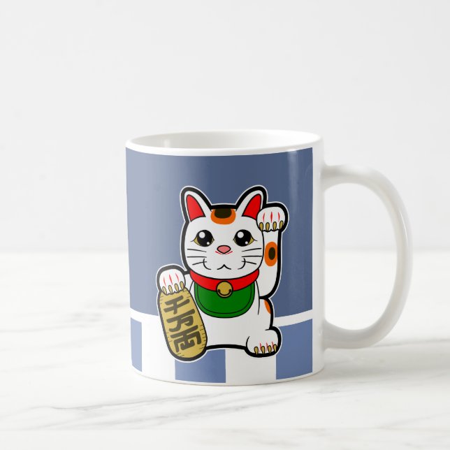 Caneca De Café Maneki Neko: Gato Sortudo Japonês (Direita)
