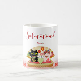 Caneca De Café Maneki Neko Lucky Poiluna