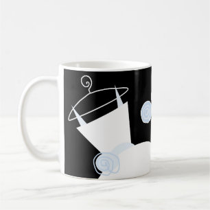 Caneca De Café Manga azul de Casamento preto