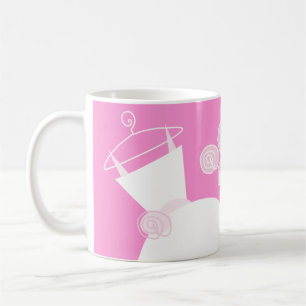 Caneca De Café Manga de Casamento Rosa 'Bridesmaid'