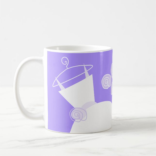 Caneca De Café Manga de Chá de panela Roxo de Casamento (Esquerda)