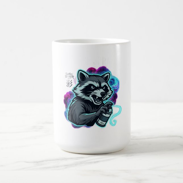 Caneca De Café Manga Larga Guaxinim Grafitado (Centro)