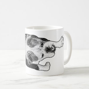 Caneca De Café Manga Pontilhado Cão Entra em Momentos Audaciosos