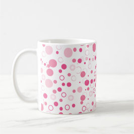 Caneca De Café Mangueira dos círculos rosa - Diversão e Design mo