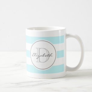 Caneca De Café Mangueira Monograma De Greve Azul