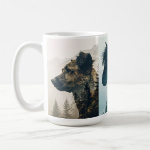 Caneca De Café Mangueiras da Paisagem de Animais Russos