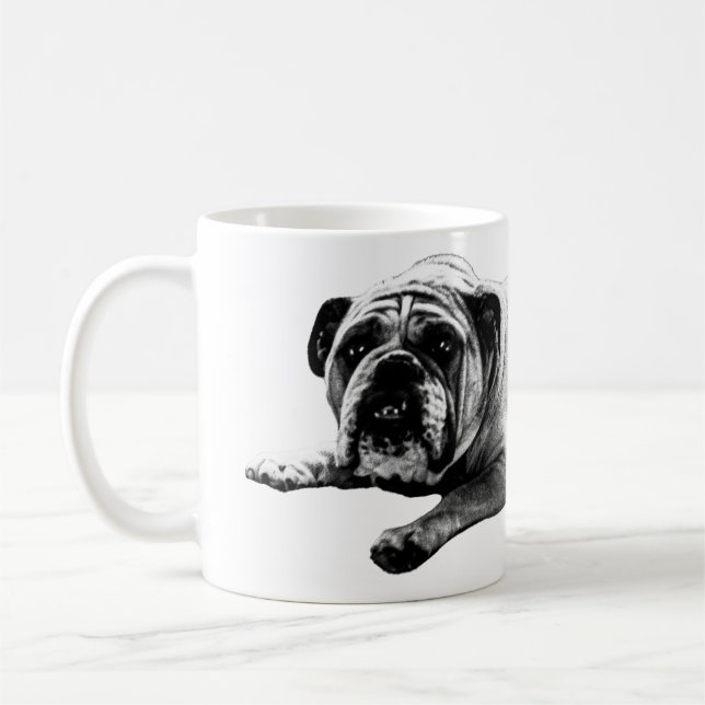 Caneca De Café Manhã de Buldogue Quente (Esquerda)