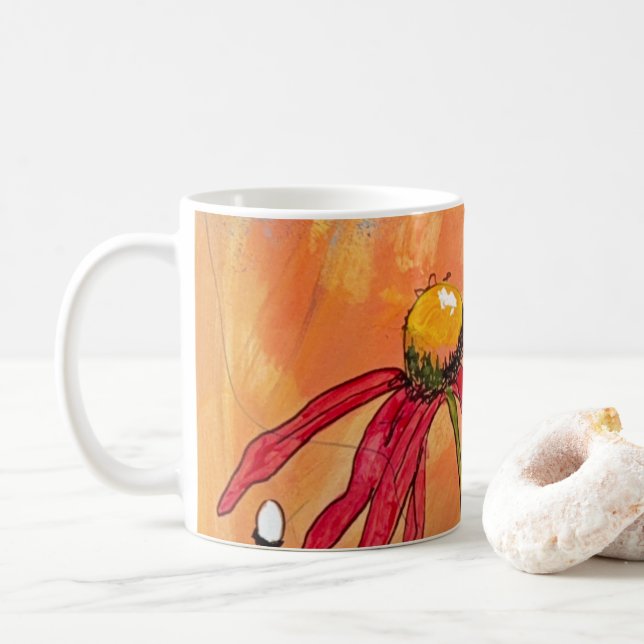 Caneca De Café Manhã de Flor Silvestre (Com Donut)