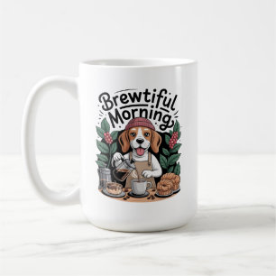 Caneca De Café Manhã Maravilhosa Palhaço Barista Beagle Café