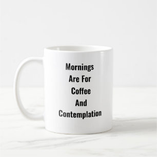 Caneca De Café Manhãs = Café e Pensamento - Mug Profundo