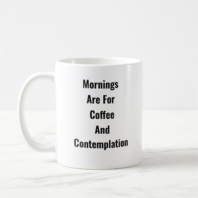 Caneca De Café Manhãs = Café e Pensamento - Mug Profundo (Esquerda)