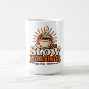 Caneca De Café Manhãs Lentas Café Bom Amante de Café Vintage